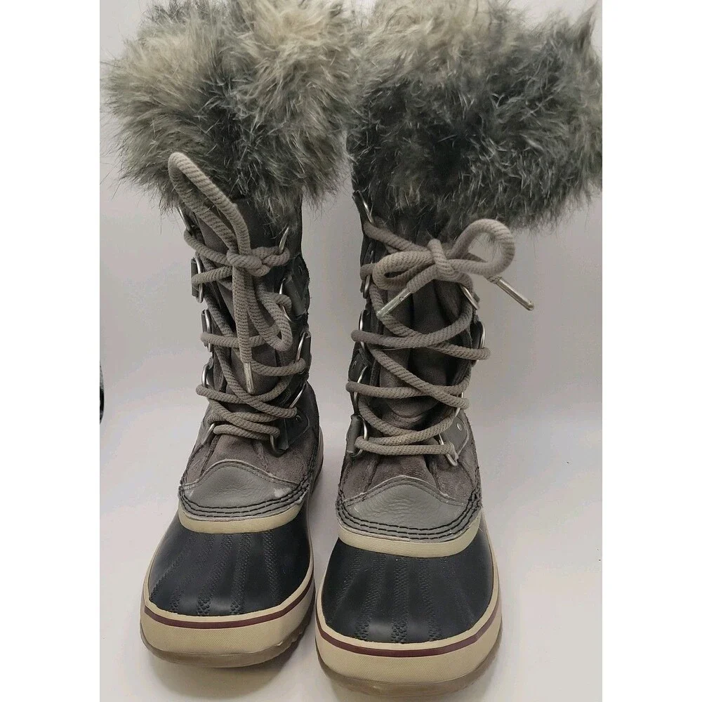 Sorel Winter Rain Suede Waterproof Boots Women 7 Gray